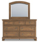 Feddinger  Panel Bed With Mirrored Dresser And Chest