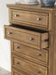 Feddinger  Panel Bed With Mirrored Dresser, Chest And Nightstand