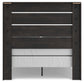 Hollivern  Panel Bed With Mirrored Dresser And Nightstand