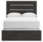 Hollivern  Panel Bed With Mirrored Dresser And Nightstand