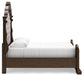 Maylee  Upholstered Bed With Mirrored Dresser And Chest