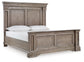 Blairhurst California  Panel Bed With Mirrored Dresser And Chest