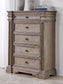 Blairhurst California  Panel Bed With Mirrored Dresser And Chest