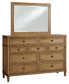 Sharlance  Upholstered Panel Bed With Mirrored Dresser, Chest And Nightstand