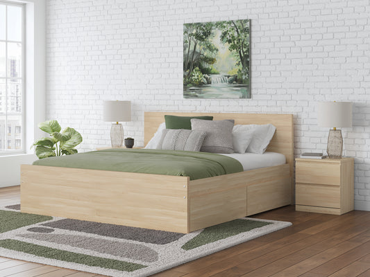 Onita  Panel Platform Bed With 2 Side Storage