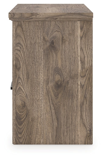 Rusticott  Panel Bed With Mirrored Dresser And Nightstand