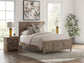 Rusticott  Panel Bed With Mirrored Dresser