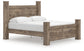 Rusticott California  Poster Bed With Mirrored Dresser