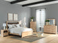 Hollymount  Upholstered Panel Bed, Dresser And Mirror
