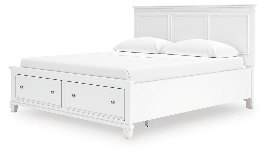 Fortman California  Panel Storage Bed, Dresser, Mirror And Nightstand