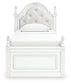 Kozlani  Upholstered Panel Bed, Dresser And Mirror