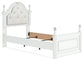 Kozlani  Upholstered Panel Bed, Dresser, Mirror And Nightstand
