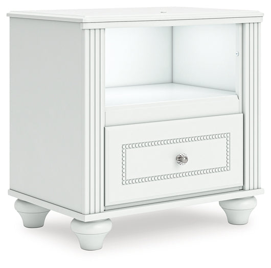 Kozlani  Upholstered Panel Bed, Dresser, Mirror And Nightstand