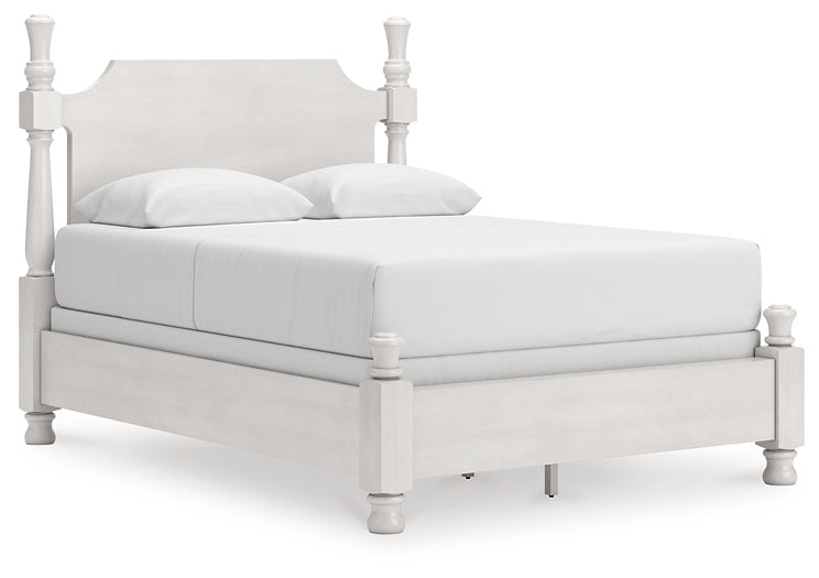 Rowlenstown  Poster Bed, Dresser And Mirror