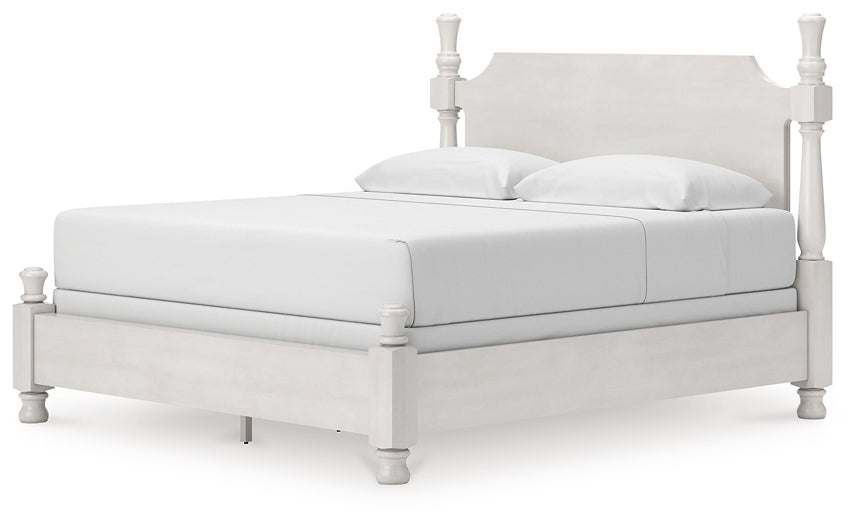 Rowlenstown  Poster Bed, Dresser, Mirror And Nightstand