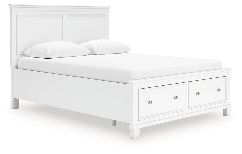Fortman  Panel Storage Bed With Mirrored Dresser