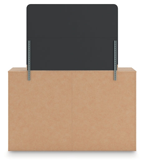 Kinlanni  Upholstered Panel Bed, Dresser, Mirror And Nightstand