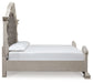 Bruchandi California  Upholstered Panel Bed With Mirrored Dresser
