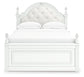 Kozlani  Upholstered Panel Bed, Dresser And Mirror