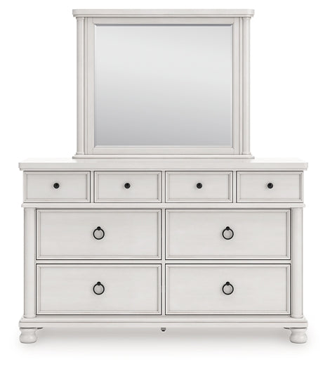 Rowlenstown  Poster Bed, Dresser And Mirror
