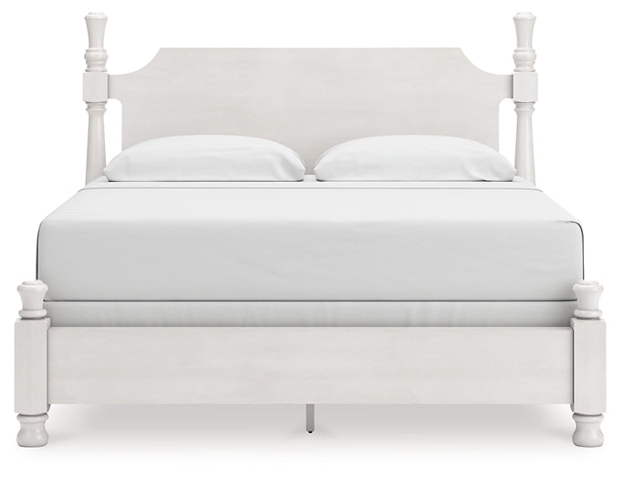 Rowlenstown  Poster Bed, Dresser And Mirror