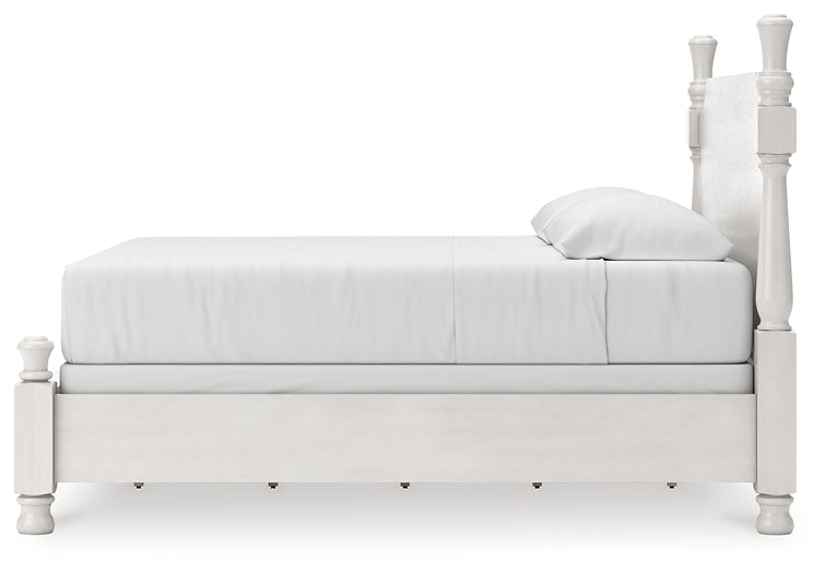 Rowlenstown  Poster Bed, Dresser And Mirror