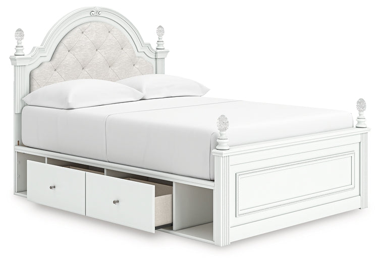 Kozlani  Upholstered Panel Storage Bed, Dresser, Mirror And Nightstand