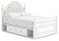 Kozlani  Upholstered Panel Storage Bed, Dresser, Mirror And Nightstand
