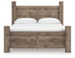 Rusticott California  Poster Bed With Mirrored Dresser And Nightstand