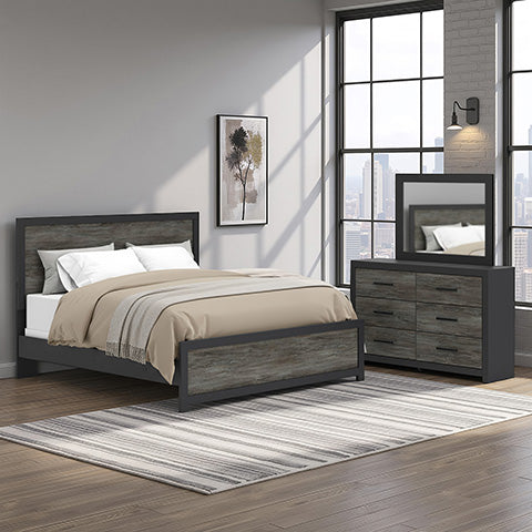 Broachmyn  Panel Bed, Dresser And Mirror