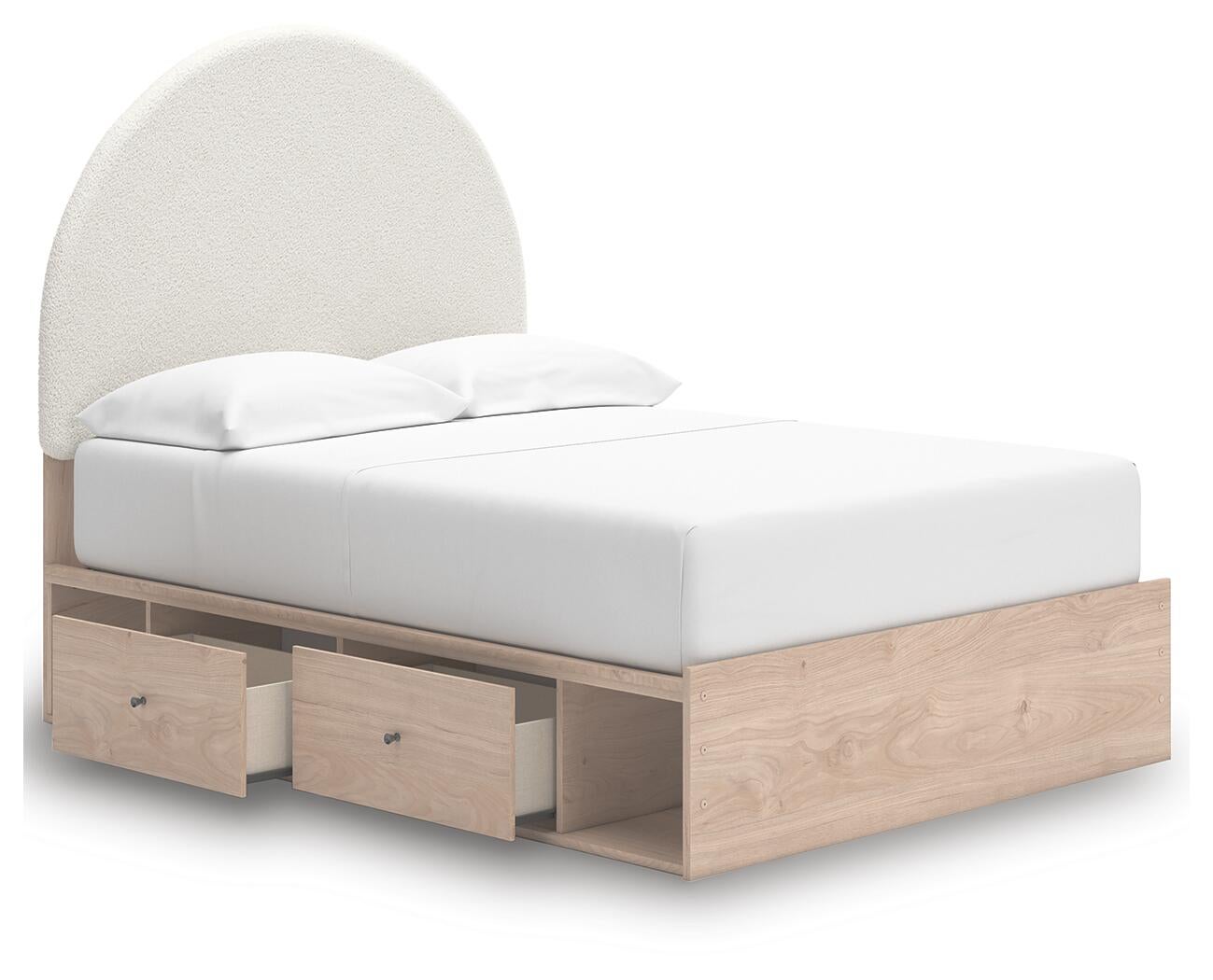 Arloster  Upholstered Panel Bed With Storage