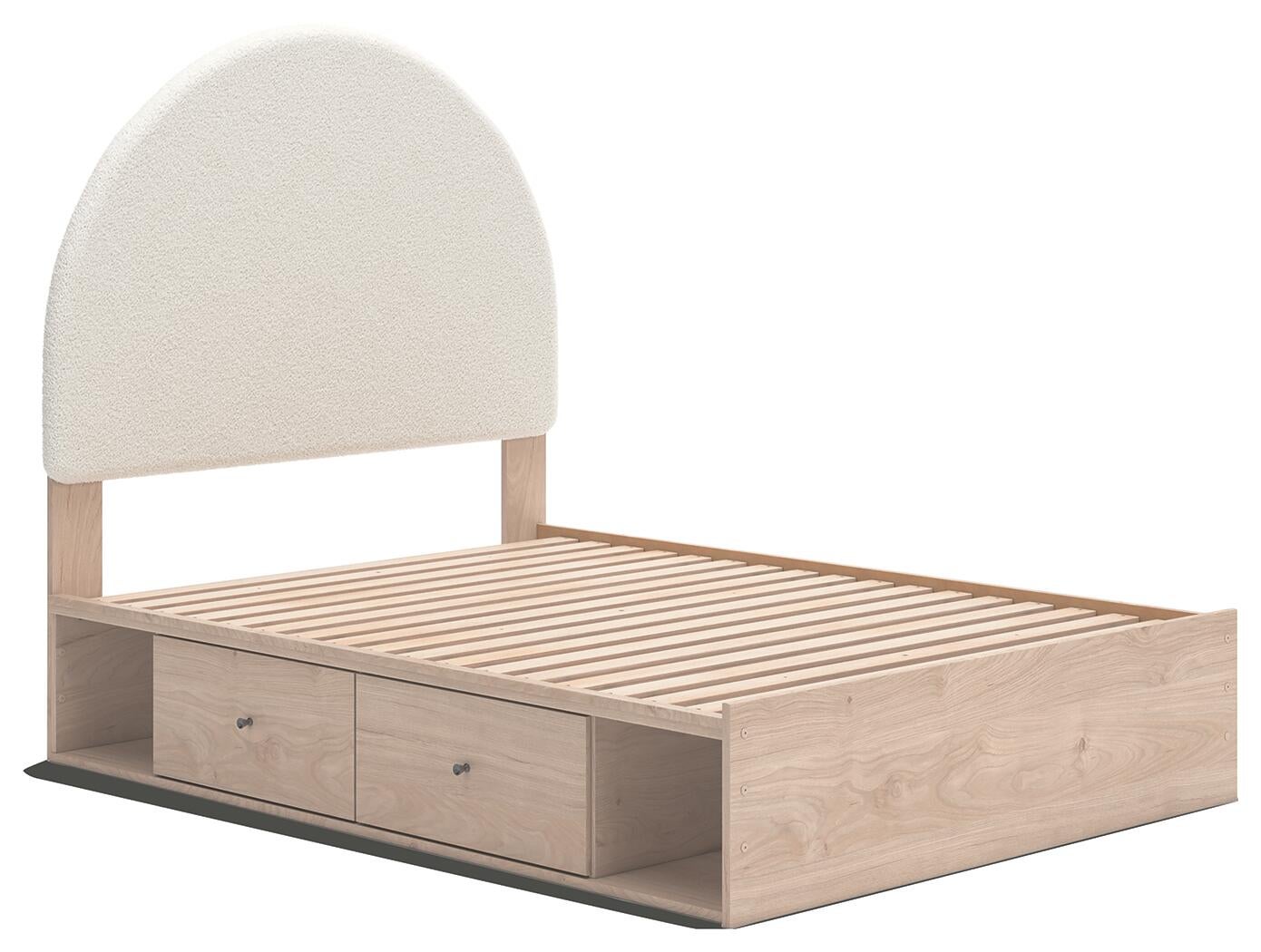 Arloster  Upholstered Panel Bed With Storage