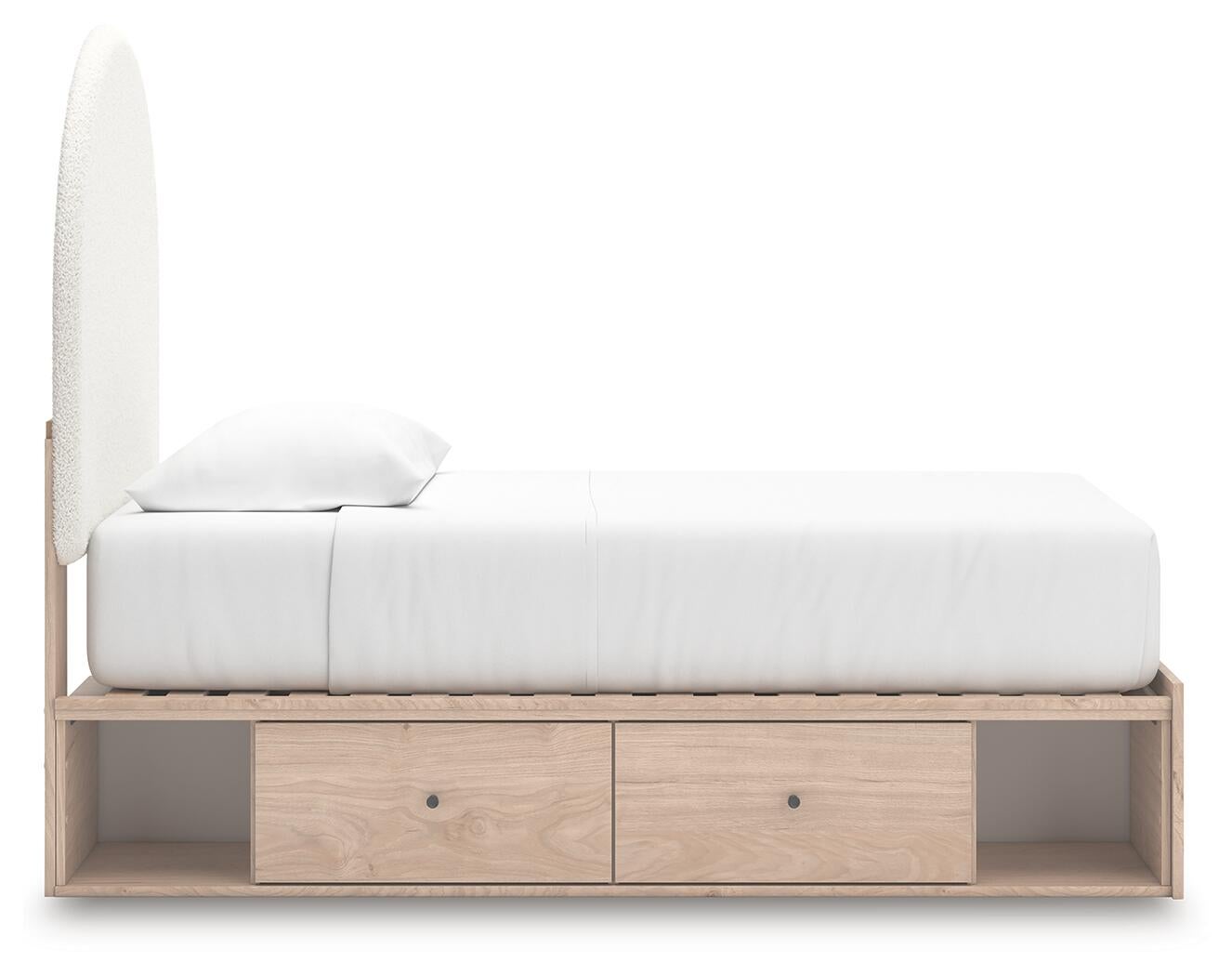 Arloster  Upholstered Panel Bed With Storage