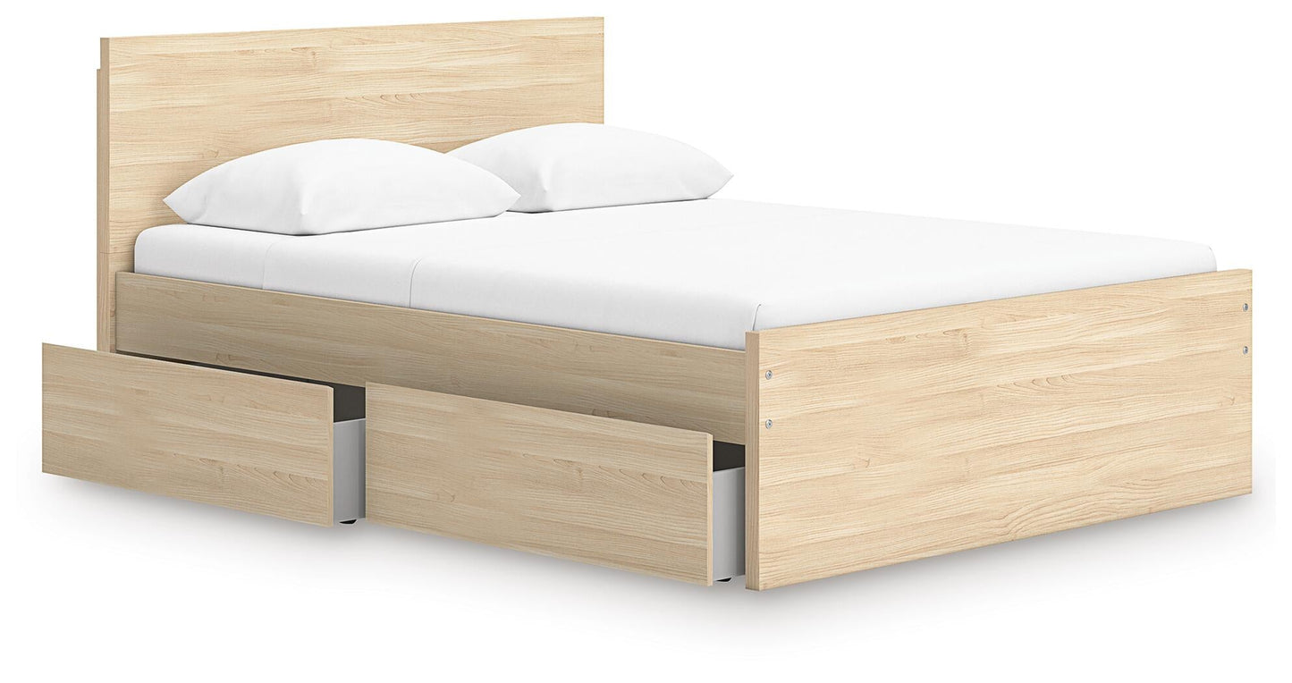 Onita  Panel Platform Bed With 1 Side Storage