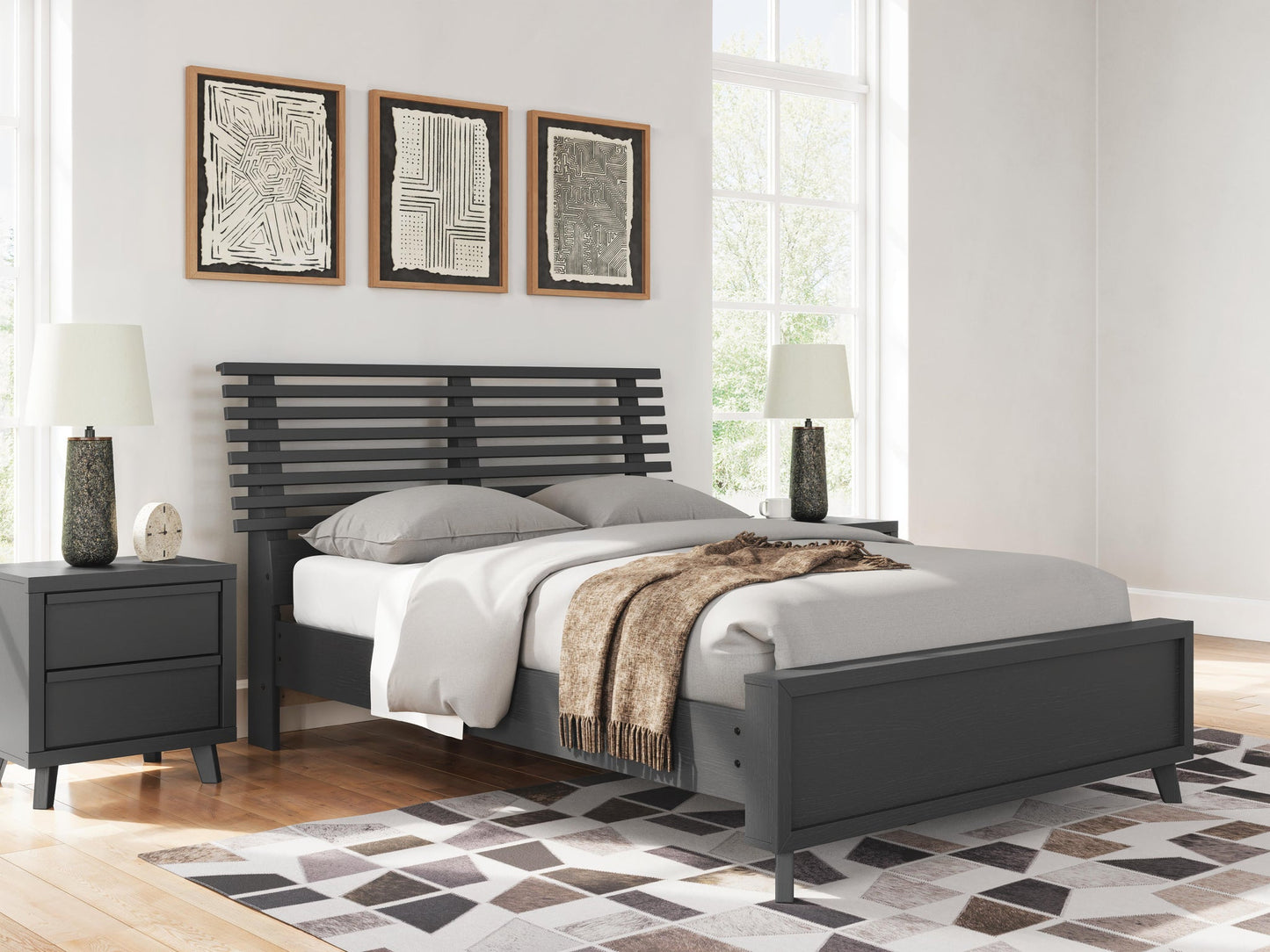 Danziar  Slat Panel Bed