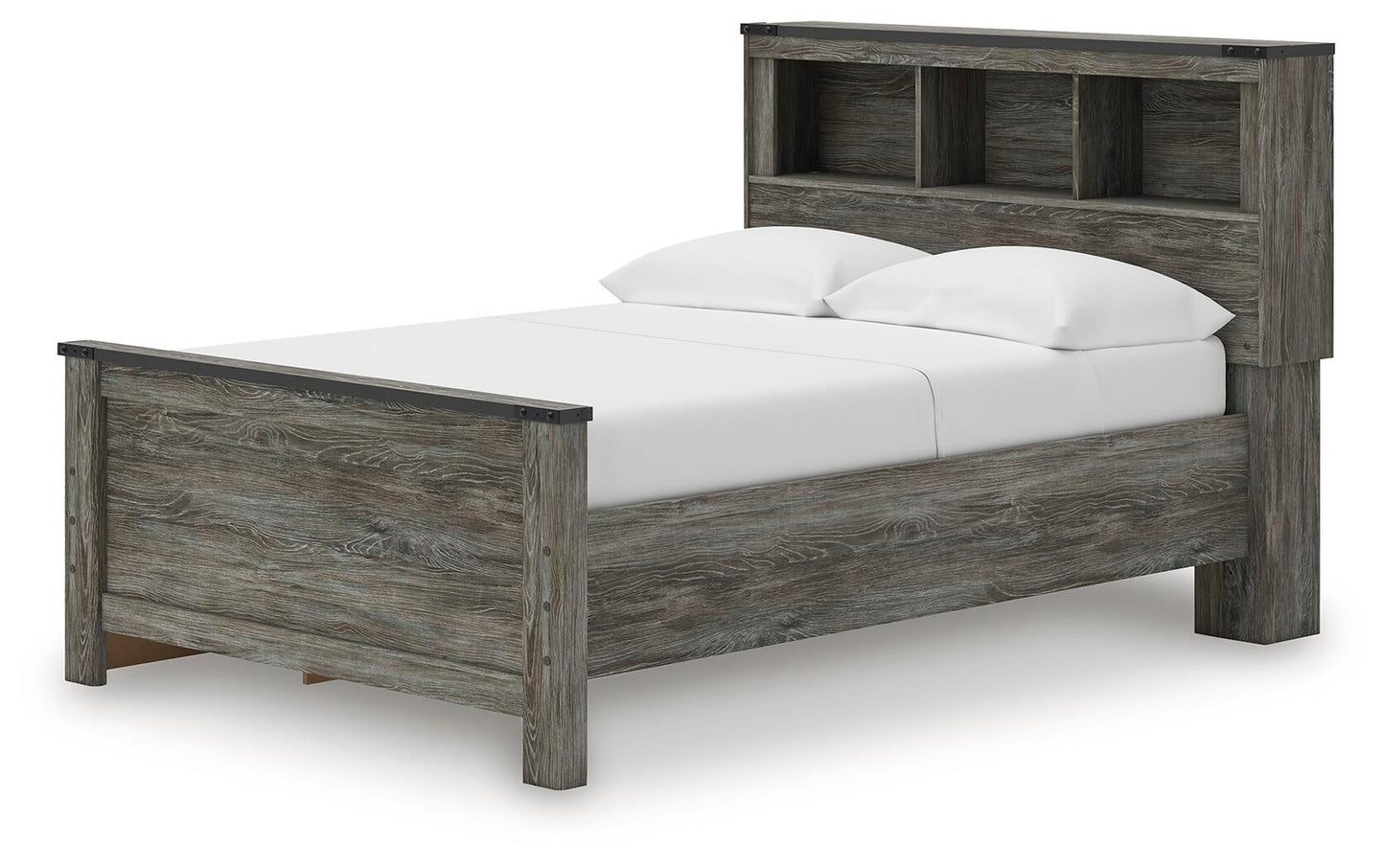Frandern  Bookcase Panel Bed With Storage
