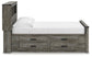 Frandern  Bookcase Panel Bed With Storage