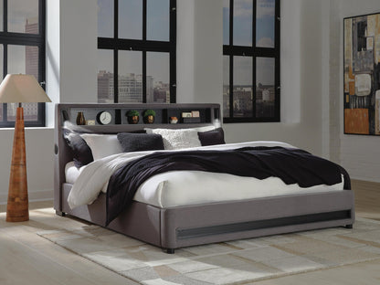 Verishaw  Upholstered Bed With Wireless Audio