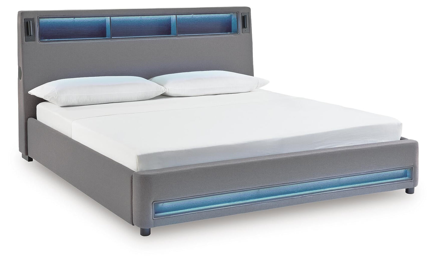 Verishaw California  Upholstered Bed With Wireless Audio
