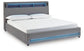 Verishaw California  Upholstered Bed With Wireless Audio