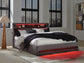 Verishaw California  Upholstered Bed With Wireless Audio