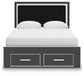 Zuraleus  Upholstered Panel Storage Bed