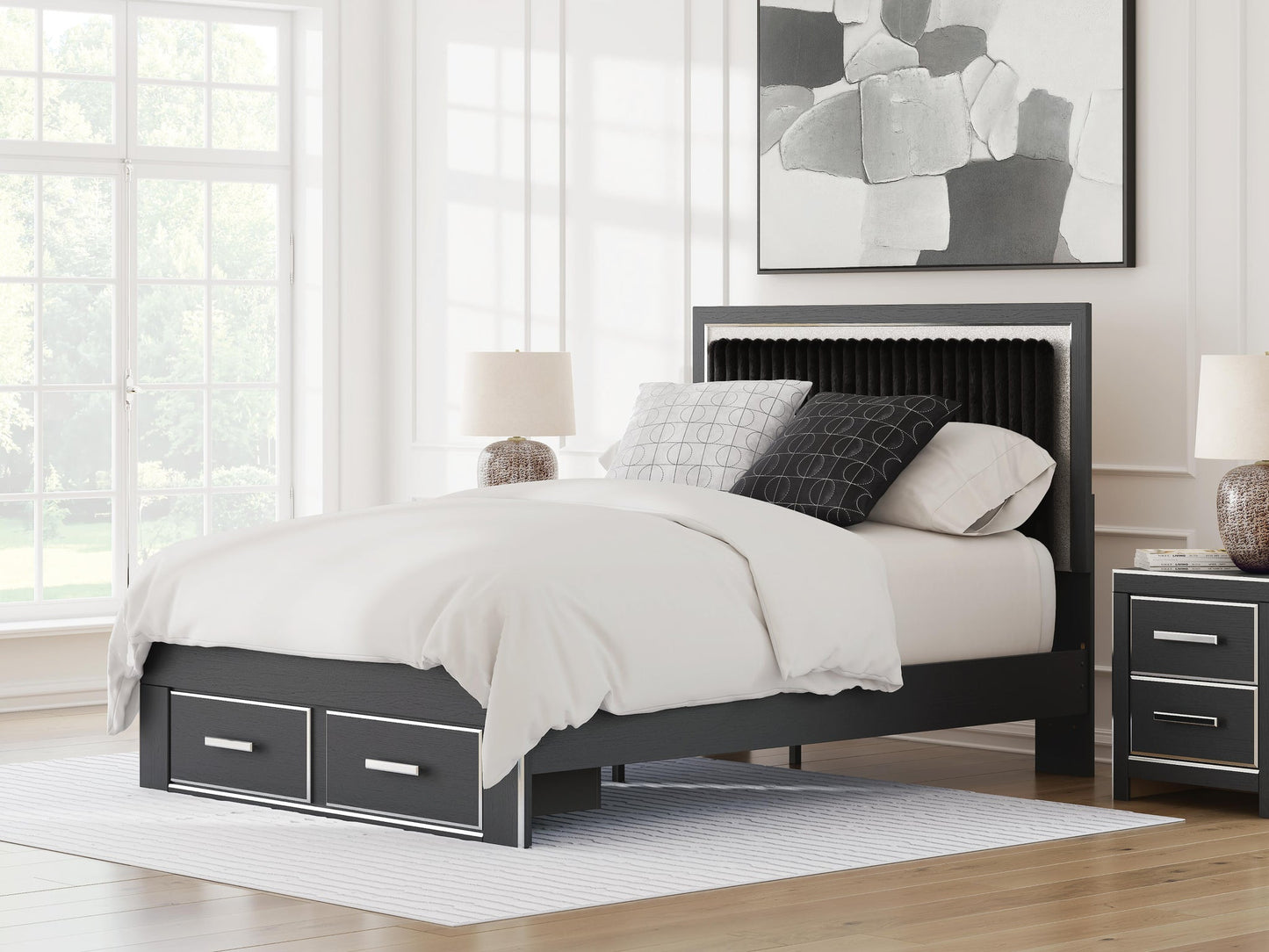 Zuraleus  Upholstered Panel Storage Bed