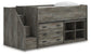 Frandern  Loft  Bed With Bookcase And Drawer Storage