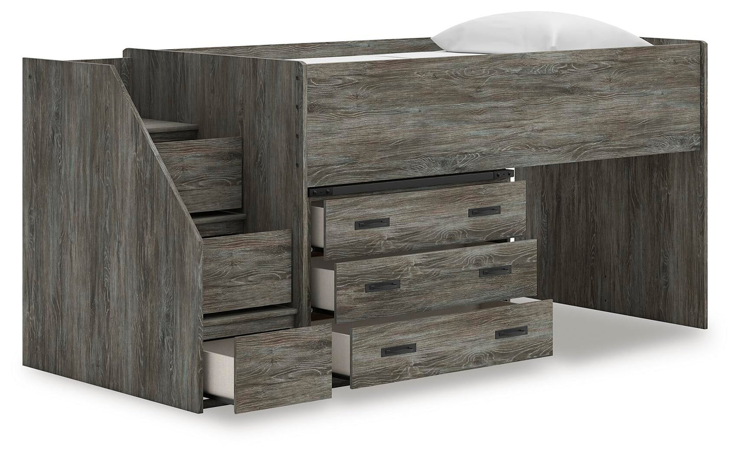 Frandern  Loft Bed With Drawer Storage