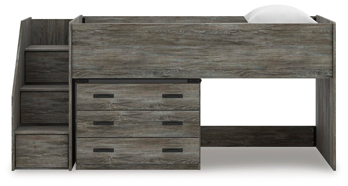Frandern  Loft Bed With Drawer Storage
