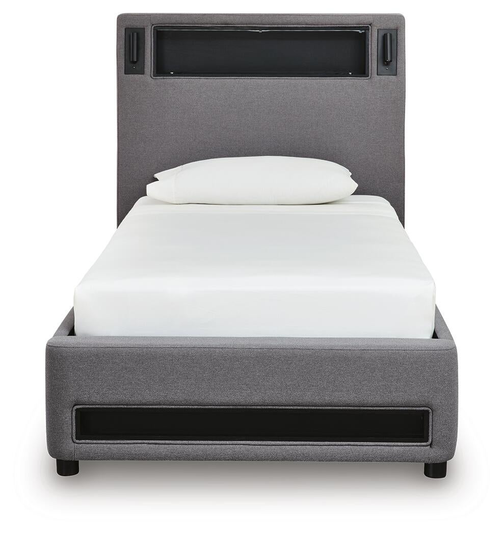 Verishaw  Upholstered Bed With Wireless Audio