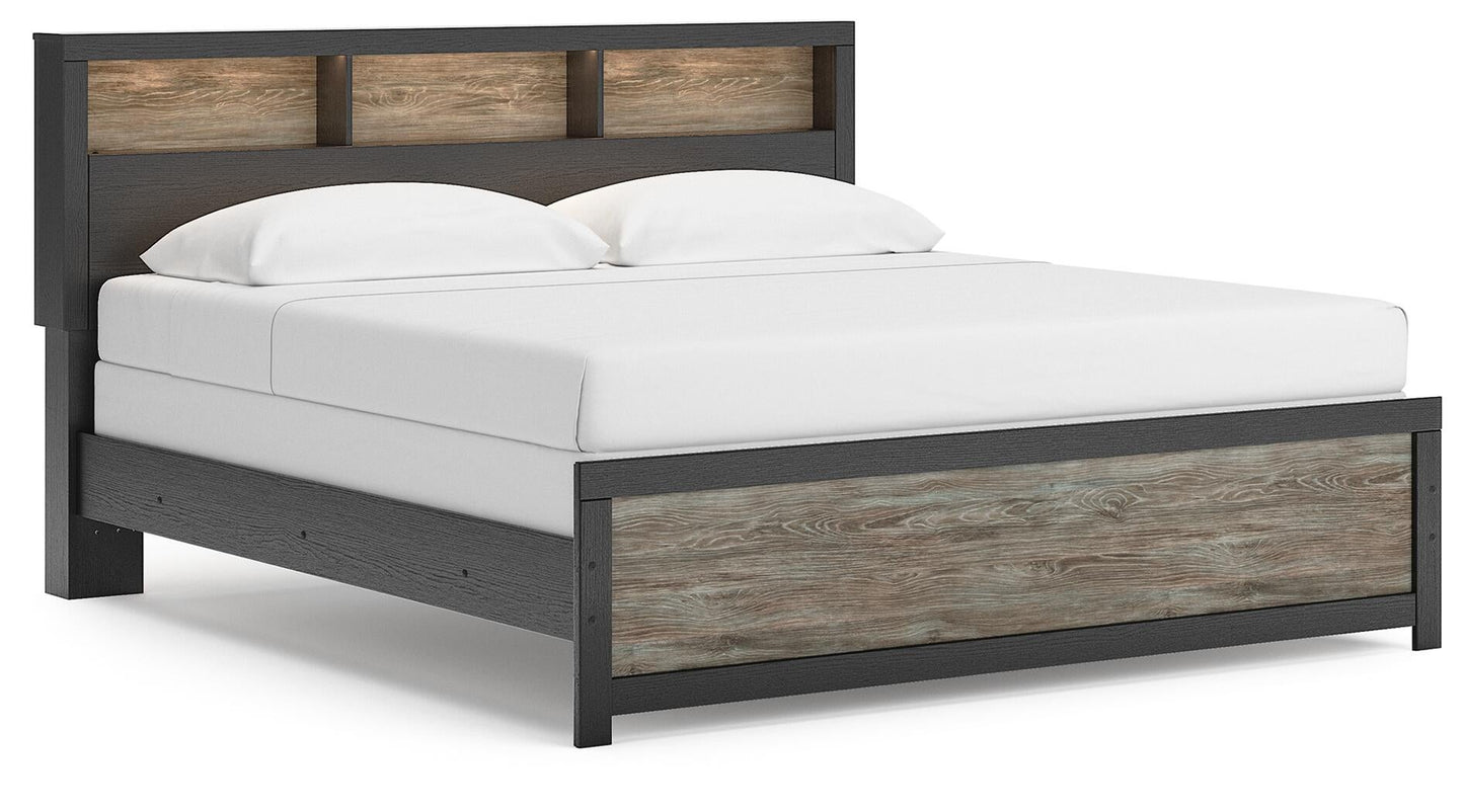 Broachmyn  Bookcase Panel Bed