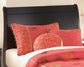 Huey Vineyard  Sleigh Headboard Bed With Mirrored Dresser