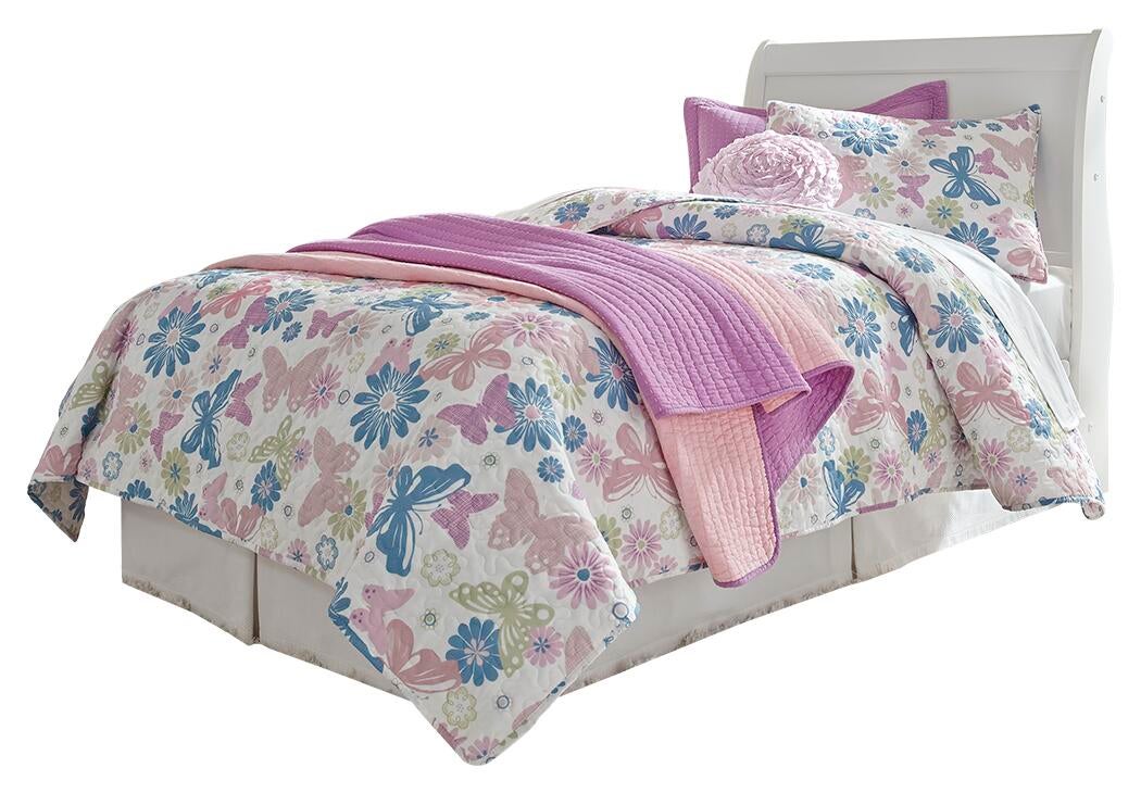 Anarasia  Sleigh Headboard, Dresser, Mirror, Chest And Nightstand